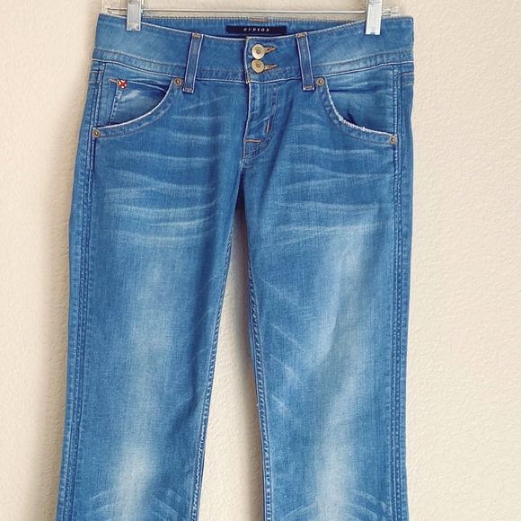 HUDSON Jeans Signature Flap Pocket Bootcut Jeans Denim Size 26 Boho Beachy - Picture 3 of 14